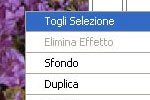 come deselezionare una immagine